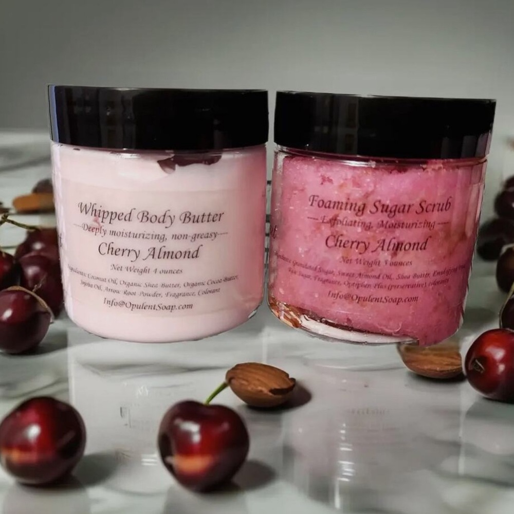 🍒🍒🍒 Cherry Almond Body Butter and Sugar Scrub Set🍒🍒🍒  NWT 🍒🍒🍒